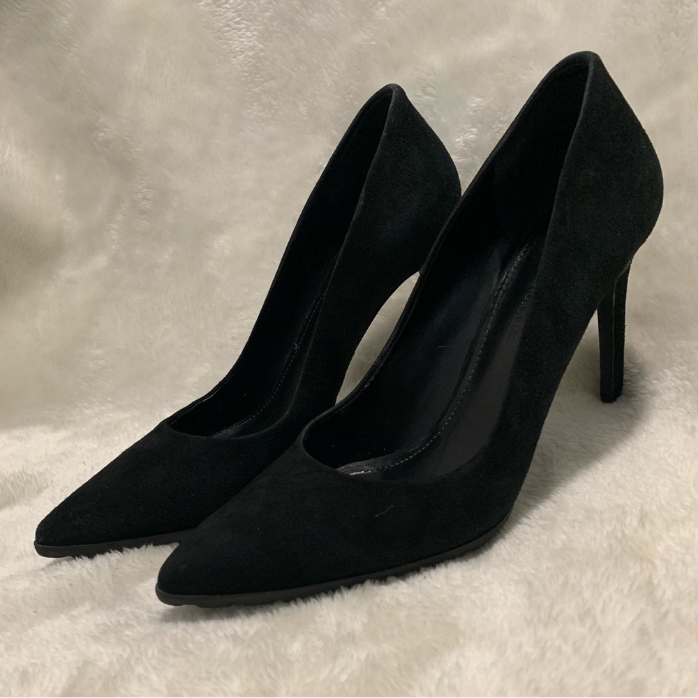 NwoT! Black Suede Heels w/ Lug Sole by Enzo Angiolini, Size 7.5, RARE!